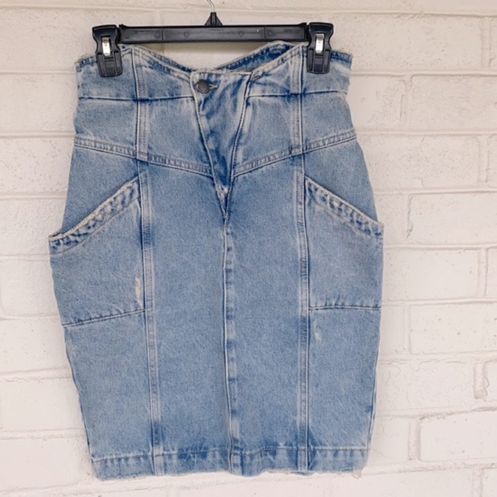 NWT RETROFÊTE Kay Denim Skirt XS - Picture 2 of 9